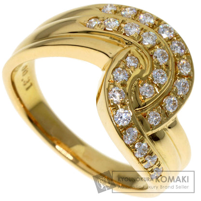 POLA Diamond Ring K18 Yellow Gold Ladies [Used]
