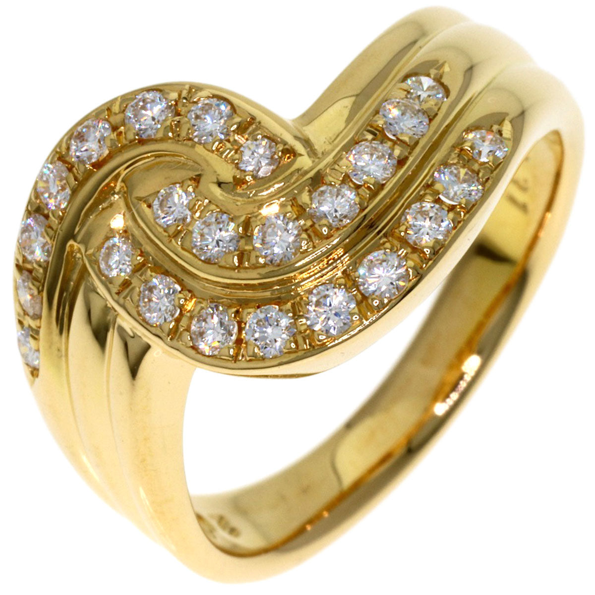 POLA Diamond Ring K18 Yellow Gold Ladies [Used]