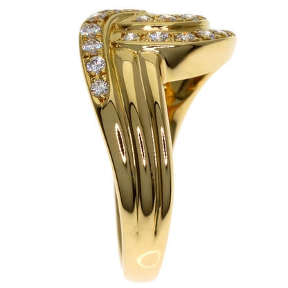 POLA Diamond Ring K18 Yellow Gold Ladies [Used]