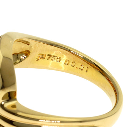 POLA Diamond Ring K18 Yellow Gold Ladies [Used]