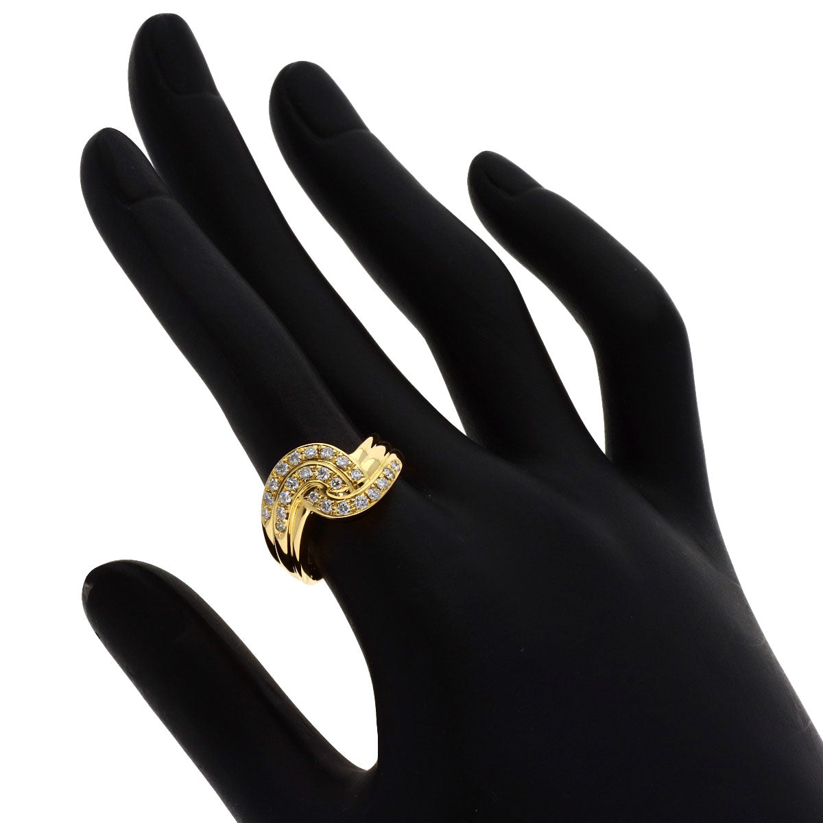 POLA Diamond Ring K18 Yellow Gold Ladies [Used]