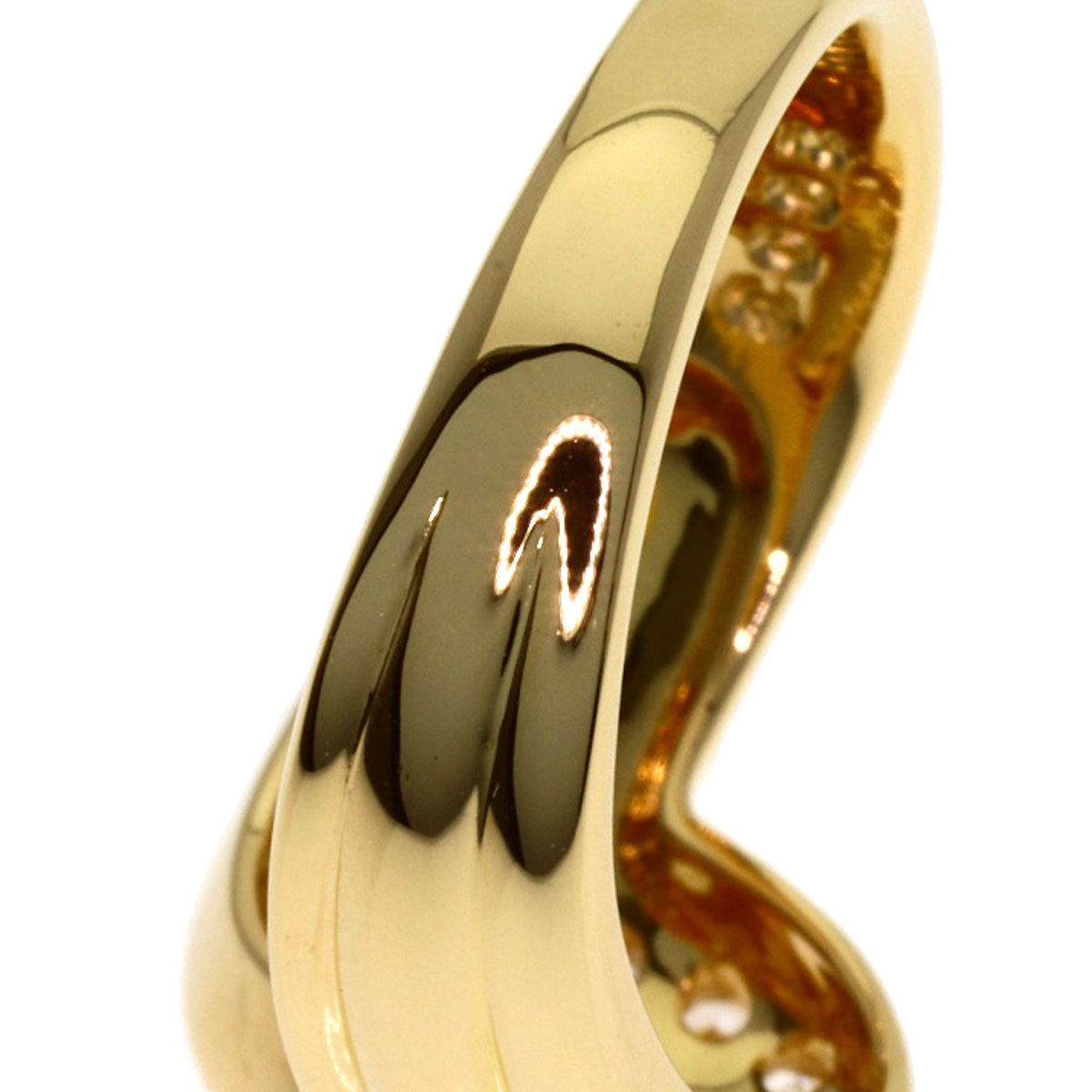 POLA Diamond Ring K18 Yellow Gold Ladies [Used]