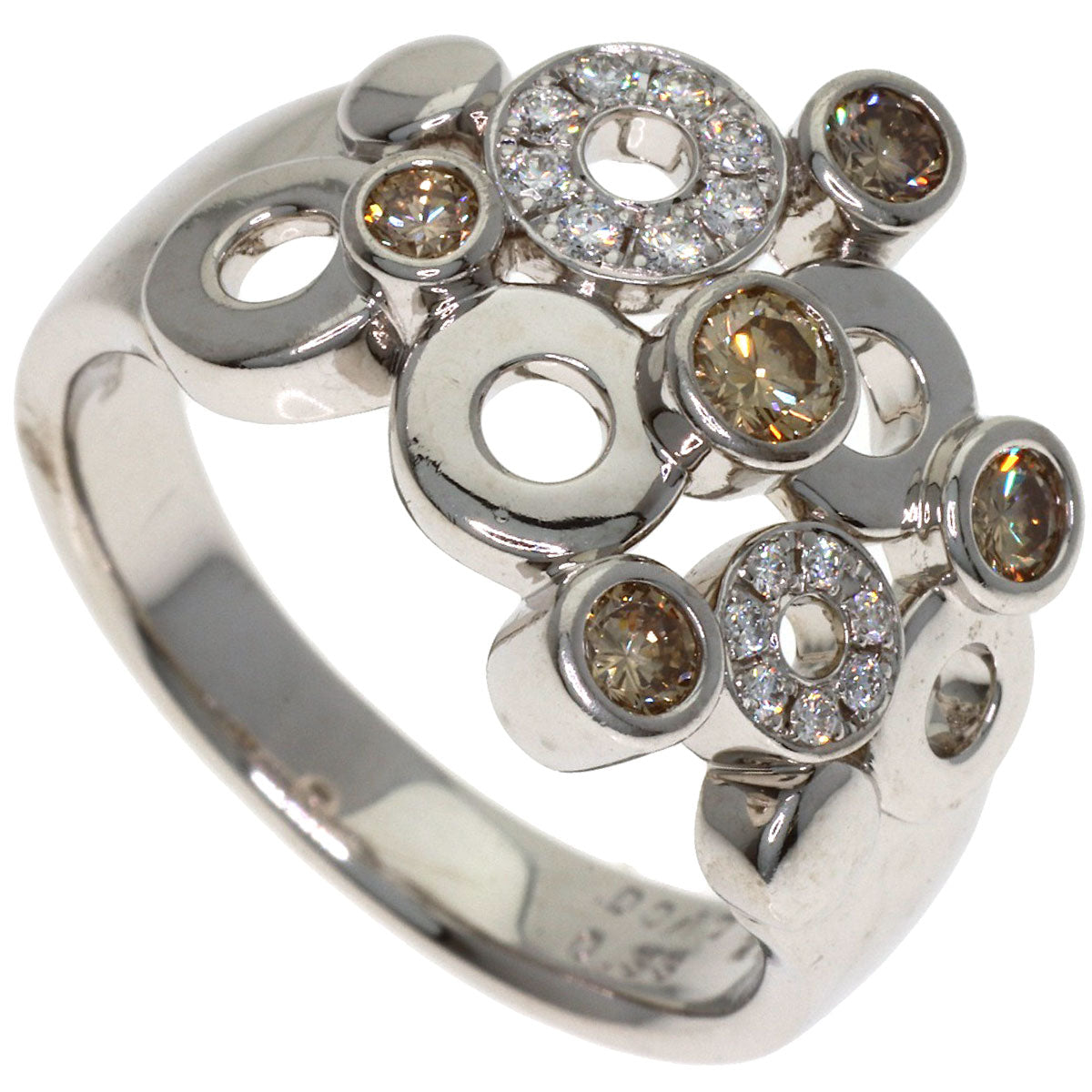 POLA Diamond Ring K18 White Gold Ladies [Used]