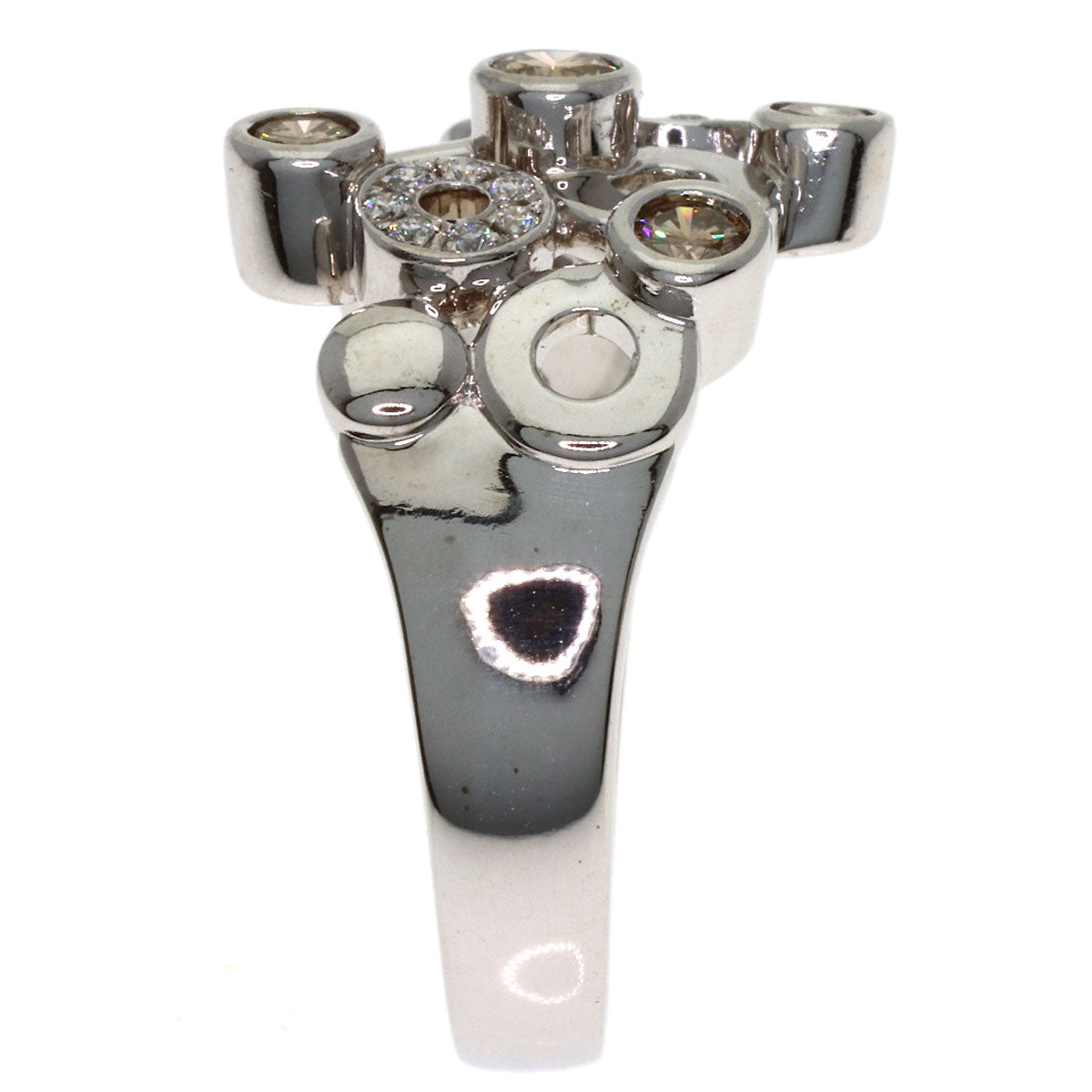 POLA Diamond Ring K18 White Gold Ladies [Used]