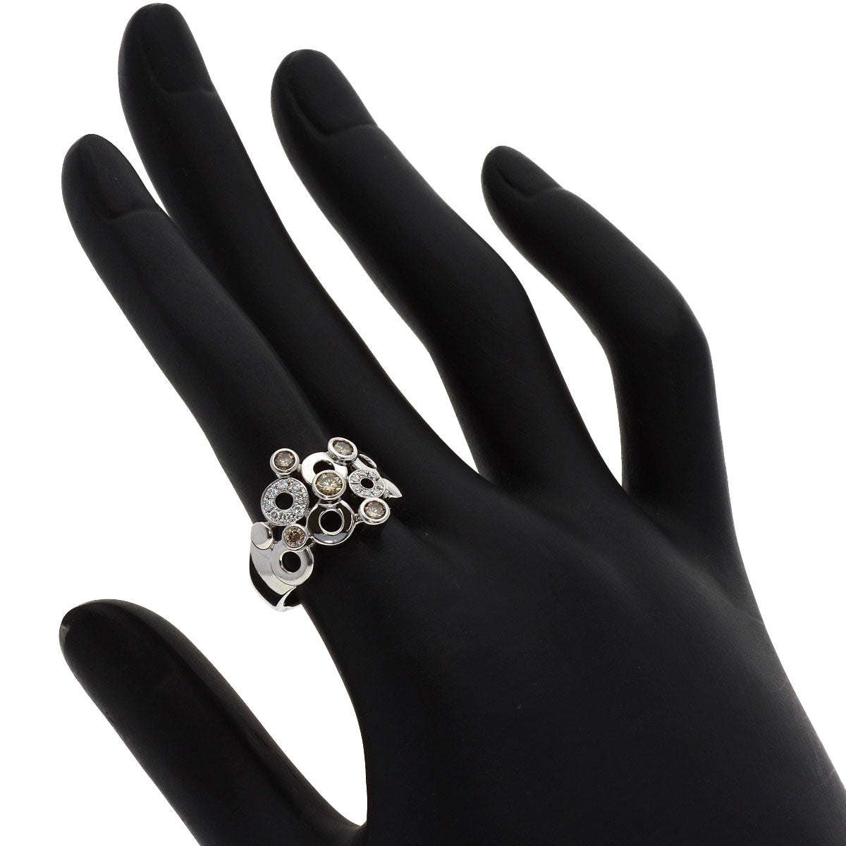 POLA Diamond Ring K18 White Gold Ladies [Used]