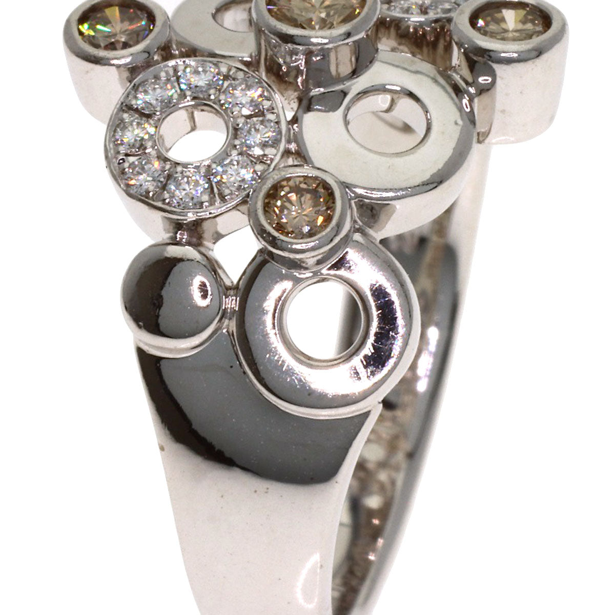 POLA Diamond Ring K18 White Gold Ladies [Used]