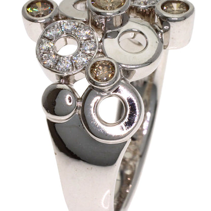 POLA Diamond Ring K18 White Gold Ladies [Used]