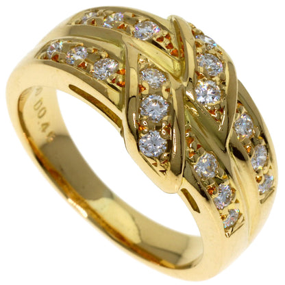 POLA Diamond Ring K18 Yellow Gold Ladies [Used]