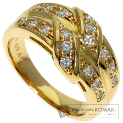 POLA Diamond Ring K18 Yellow Gold Ladies [Used]