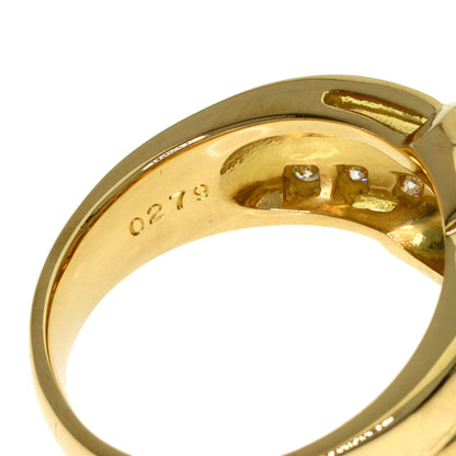 POLA Diamond Ring K18 Yellow Gold Ladies [Used]
