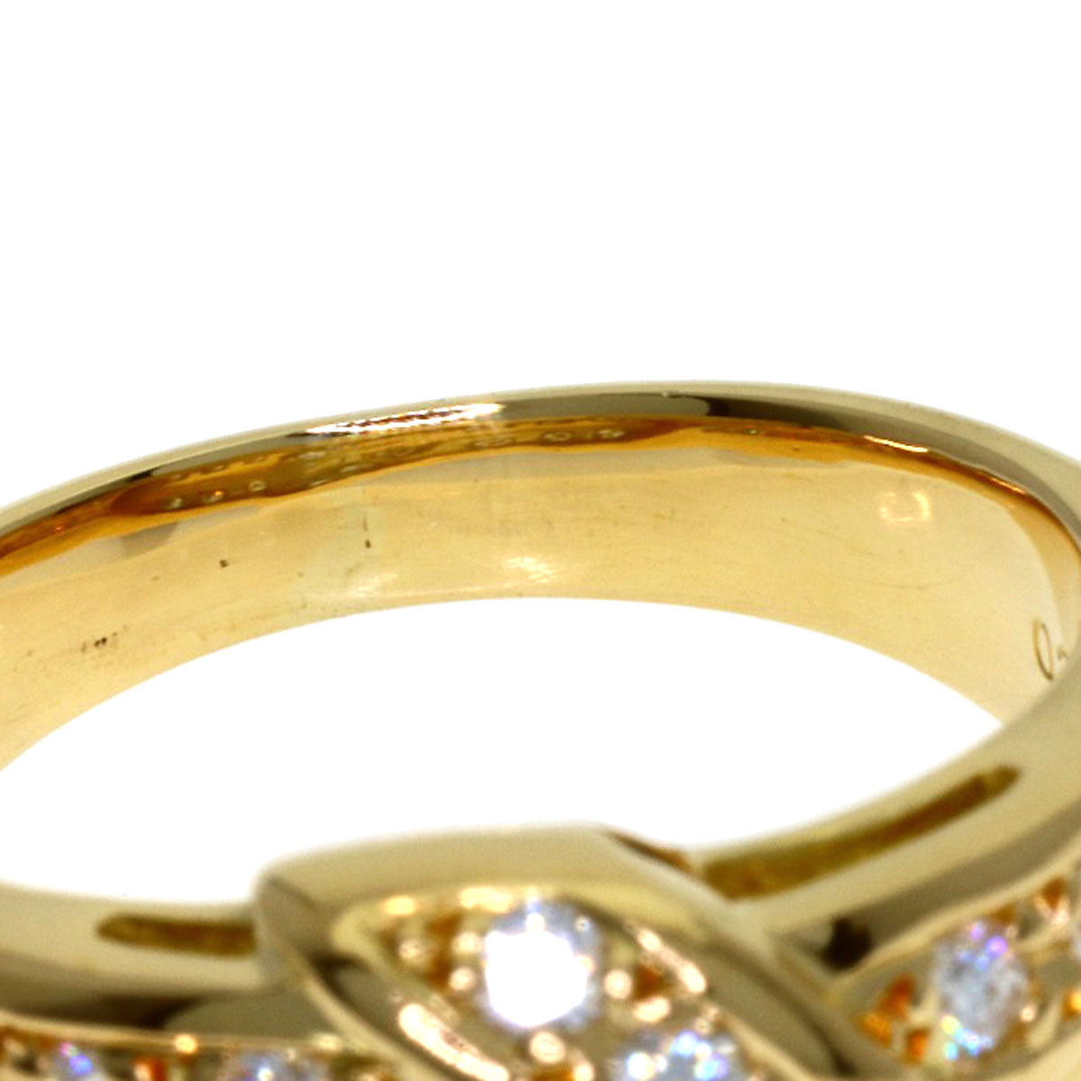 POLA Diamond Ring K18 Yellow Gold Ladies [Used]