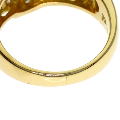 POLA Diamond Ring K18 Yellow Gold Ladies [Used]