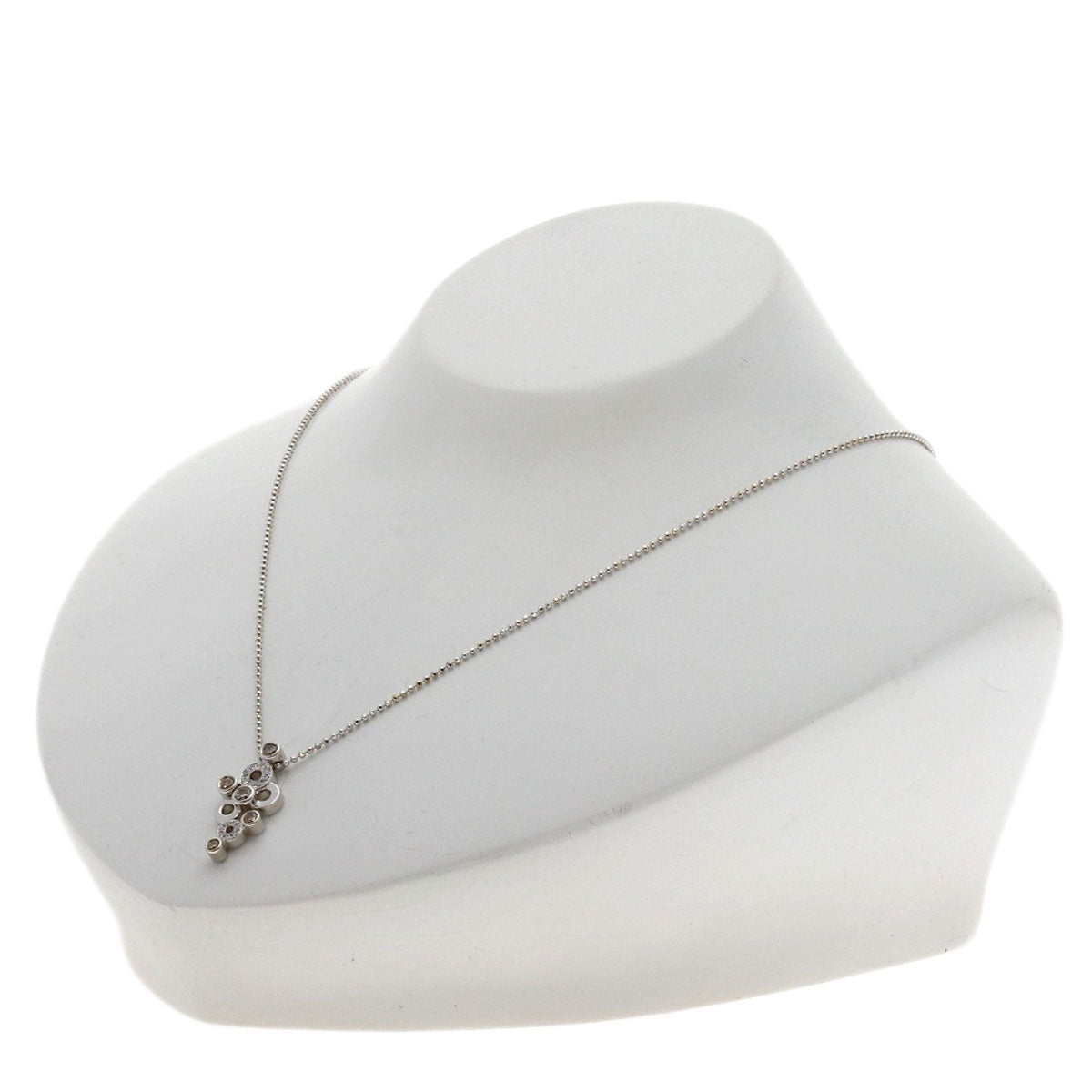 POLA Diamond Necklace K18 White Gold Ladies [Used]
