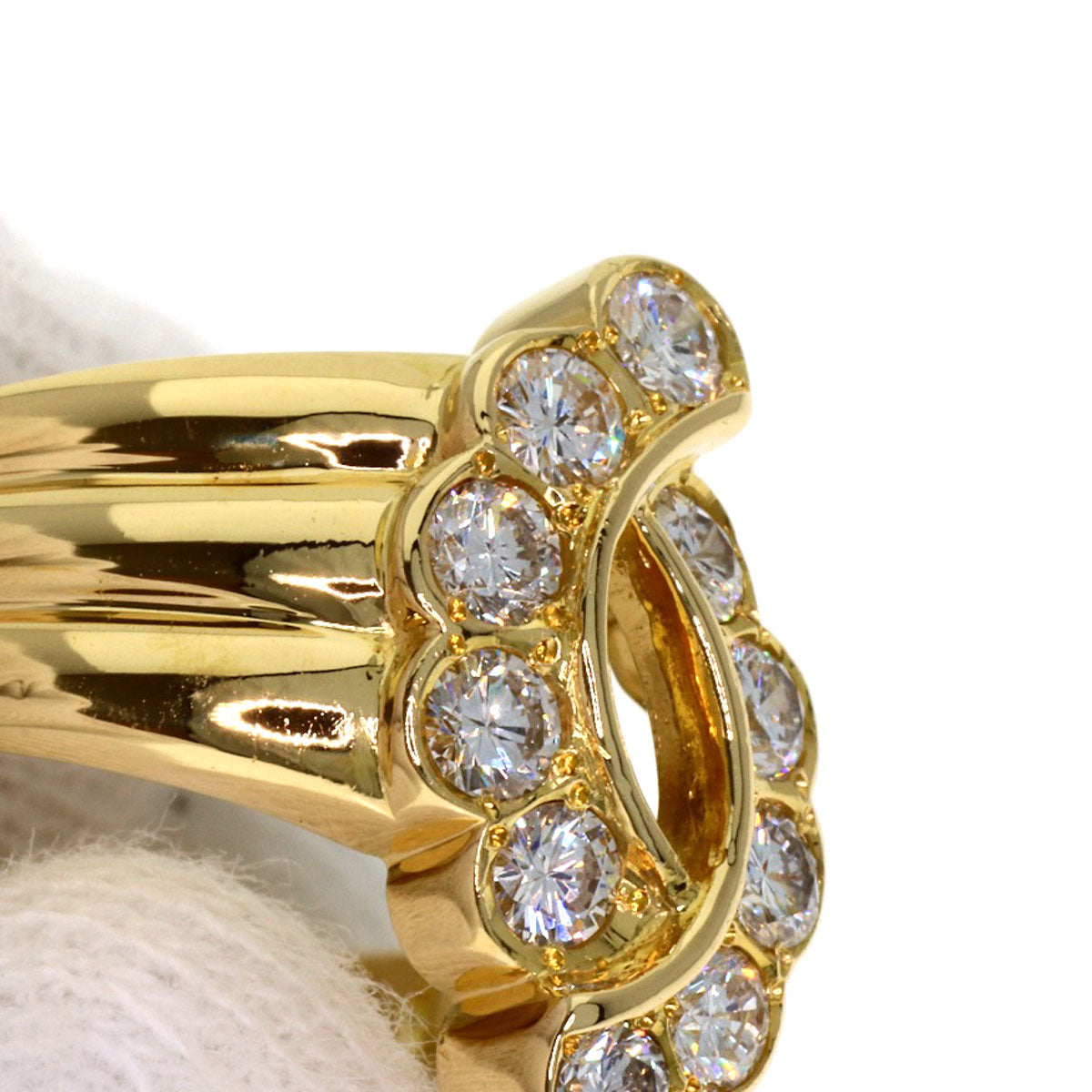 POLA Diamond Ring K18 Yellow Gold Ladies [Used]