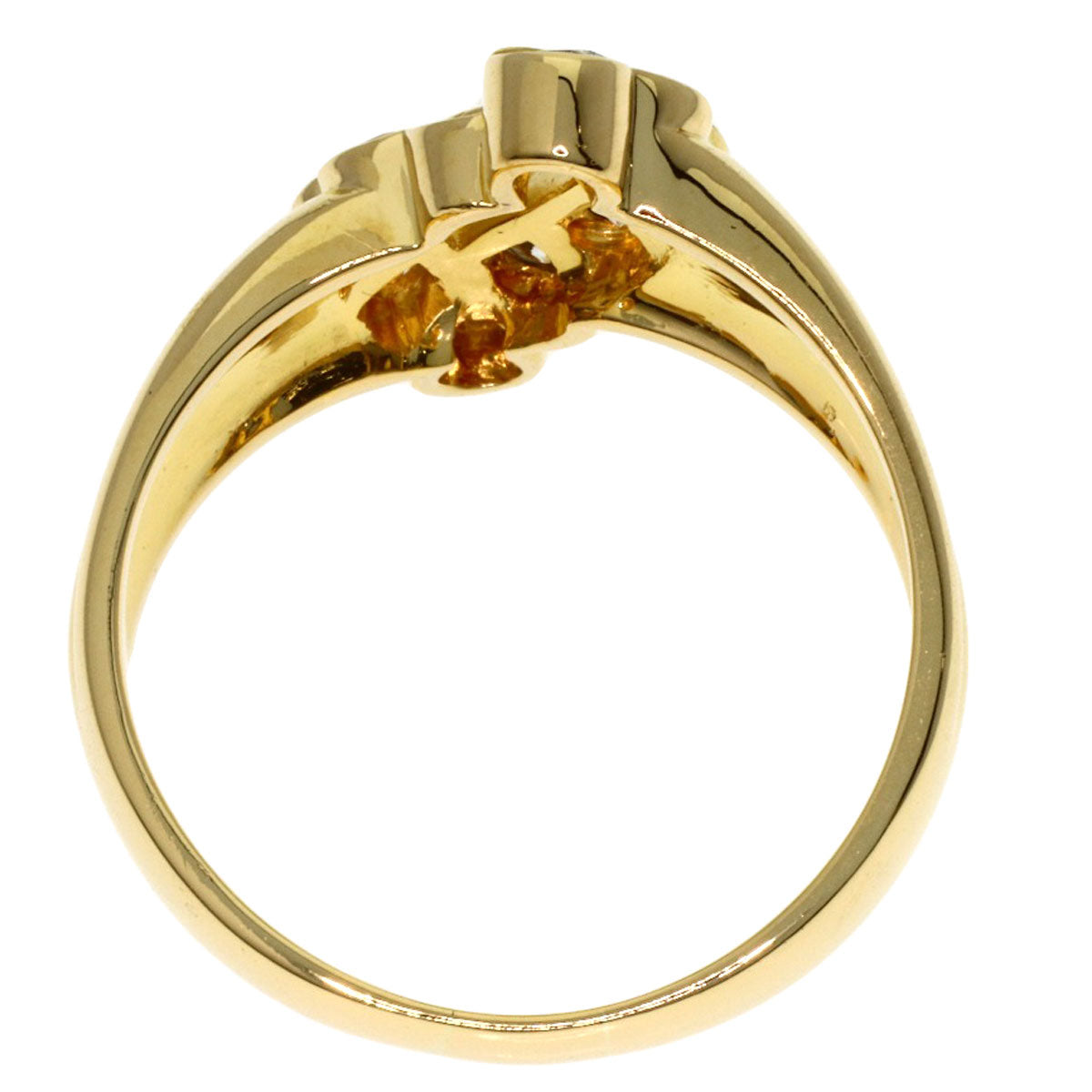 POLA Diamond Ring K18 Yellow Gold Ladies [Used]