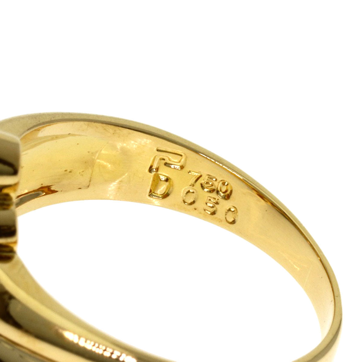POLA Diamond Ring K18 Yellow Gold Ladies [Used]