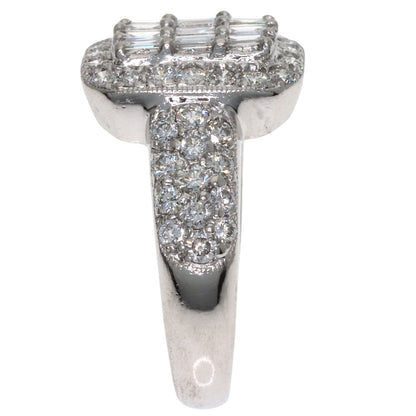 Ponte Vecchio Diamond Ring K18 White Gold Ladies [Used]
