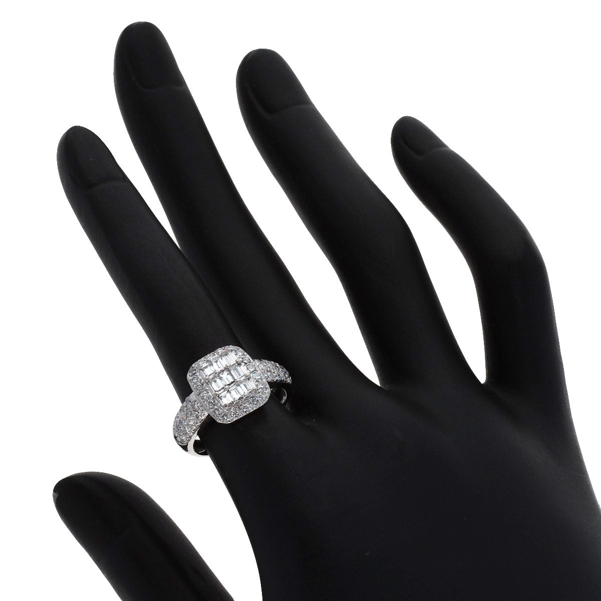 Ponte Vecchio Diamond Ring K18 White Gold Ladies [Used]