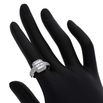 Ponte Vecchio Diamond Ring K18 White Gold Ladies [Used]