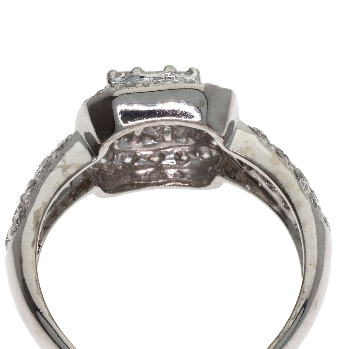 Ponte Vecchio Diamond Ring K18 White Gold Ladies [Used]