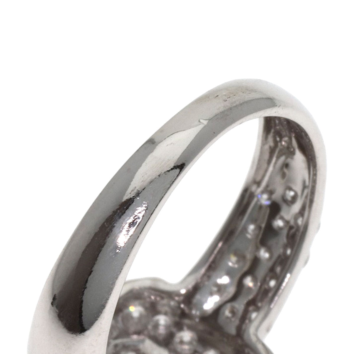 Ponte Vecchio Diamond Ring K18 White Gold Ladies [Used]