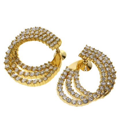 TASAKI Diamond Earring K18 Yellow Gold Ladies [Used]