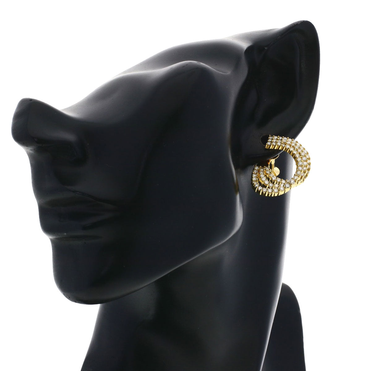 TASAKI Diamond Earring K18 Yellow Gold Ladies [Used]