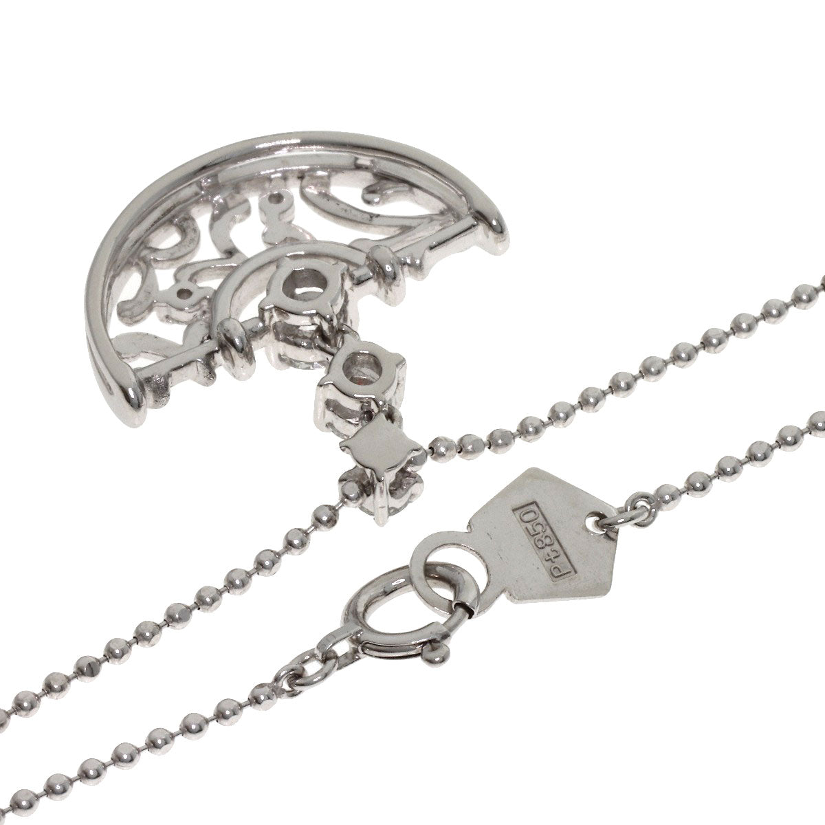 star sand Diamond Necklace Platinum PT900 PT850Ladies [Used]