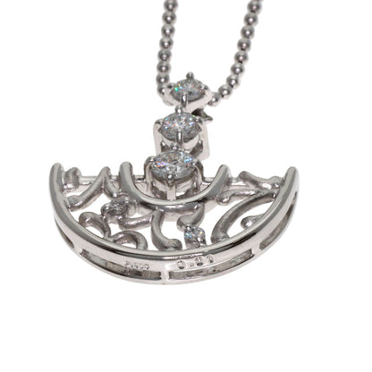 star sand Diamond Necklace Platinum PT900 PT850Ladies [Used]