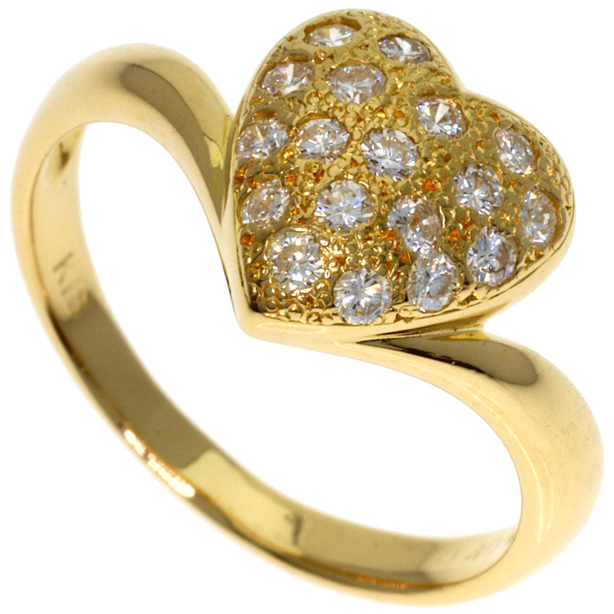 0.4ct Diamond Ring K18 Yellow Gold 2.7g　Ladies
