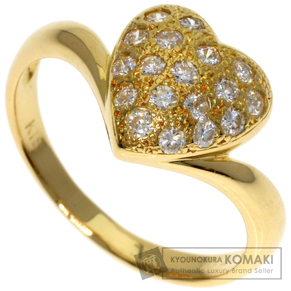 0.4ct Diamond Ring K18 Yellow Gold 2.7g　Ladies