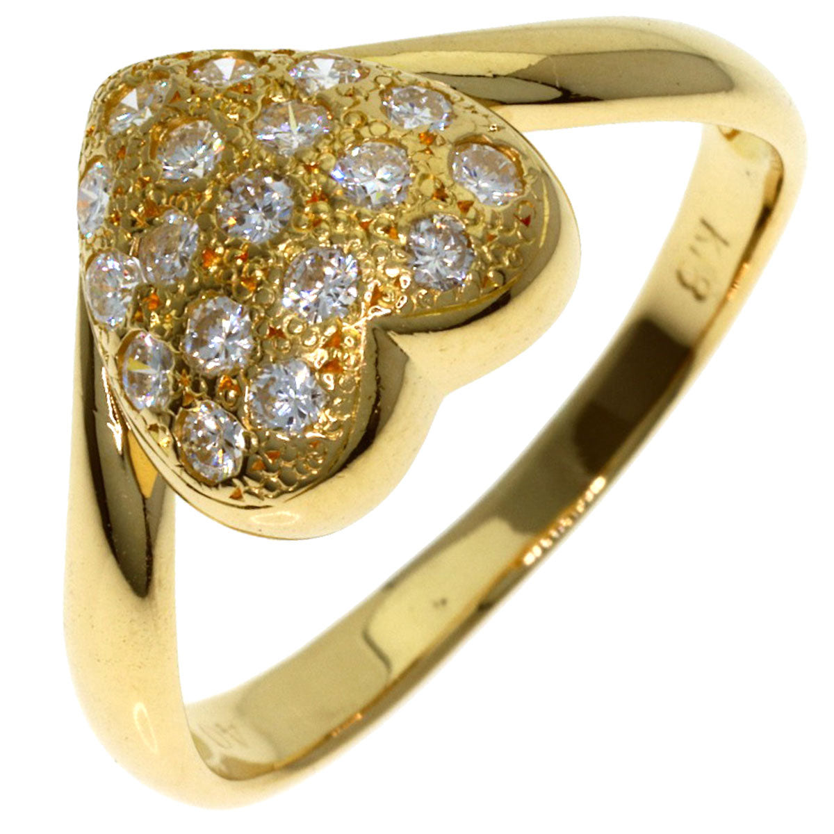 0.4ct Diamond Ring K18 Yellow Gold 2.7g　Ladies