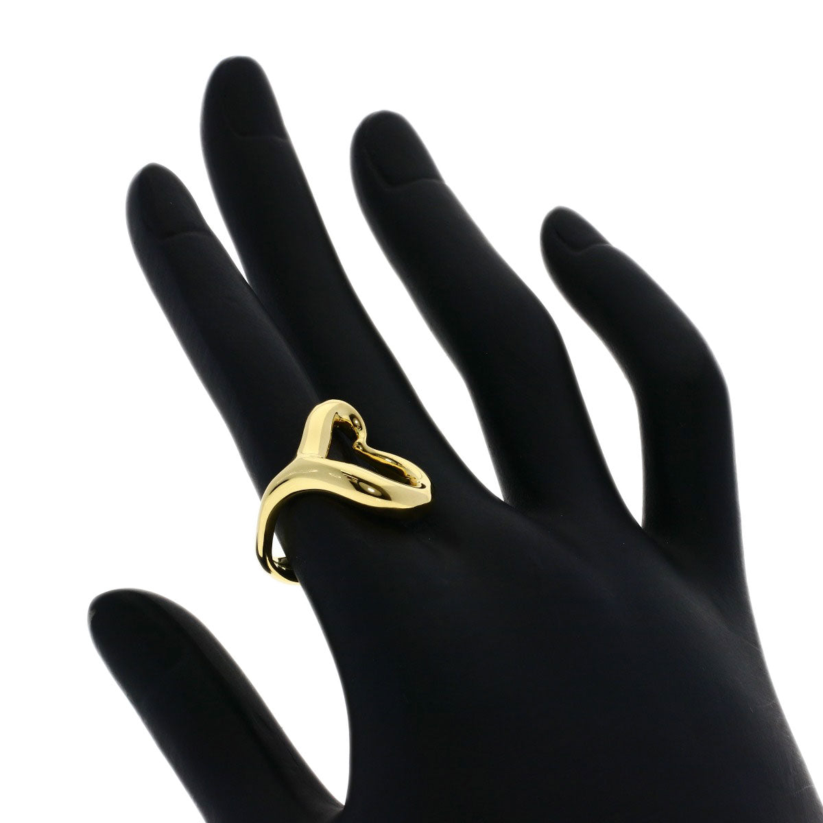 TIFFANY&Co. Open heart Ring K18 Yellow Gold Ladies [Used]