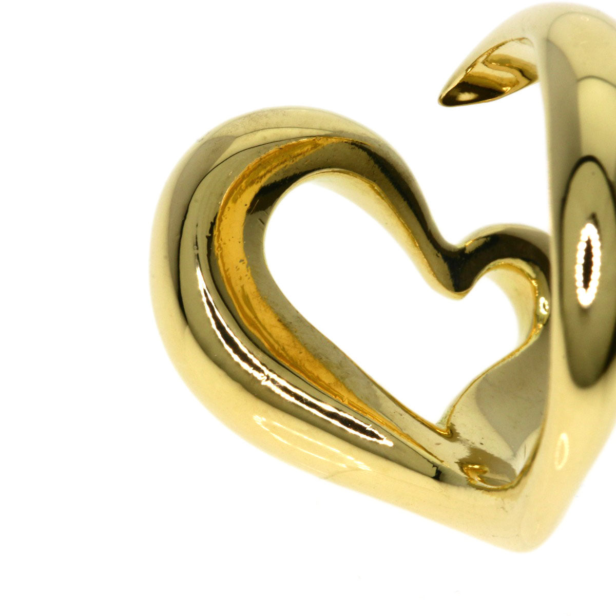 TIFFANY&Co. Open heart Ring K18 Yellow Gold Ladies [Used]