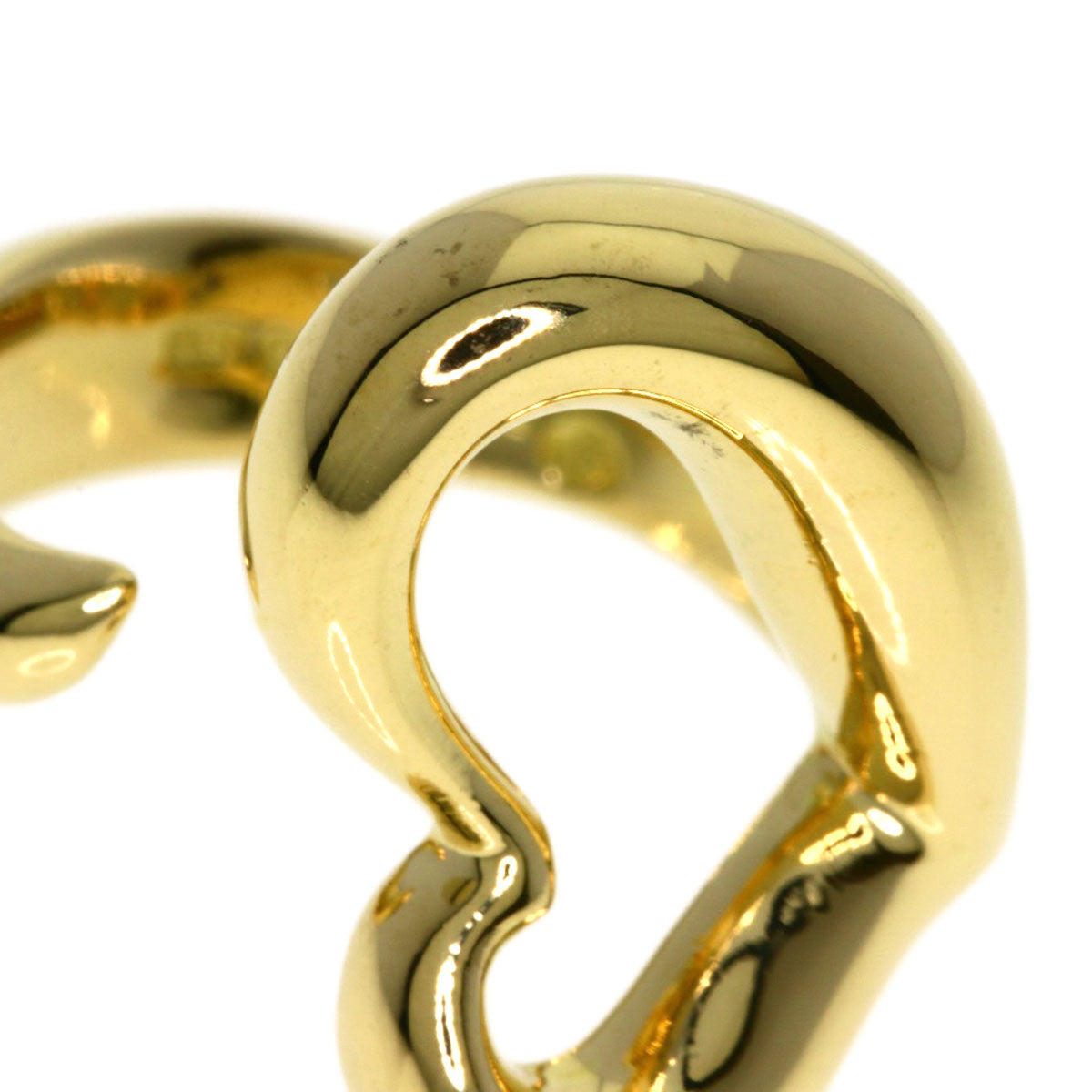 TIFFANY&Co. Open heart Ring K18 Yellow Gold Ladies [Used]
