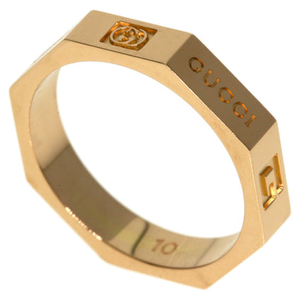 GUCCI Octagon #10 Ring K18 Pink Gold Ladies [Used]