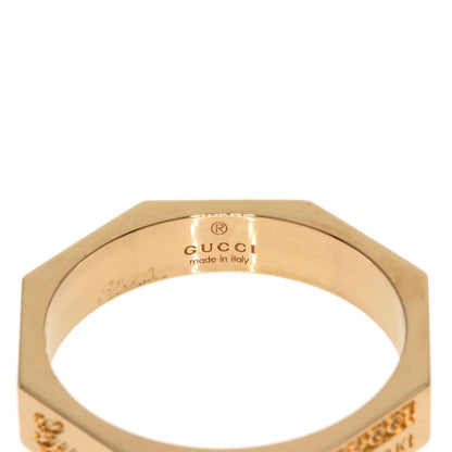 GUCCI Octagon #10 Ring K18 Pink Gold Ladies [Used]
