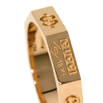 GUCCI Octagon #10 Ring K18 Pink Gold Ladies [Used]