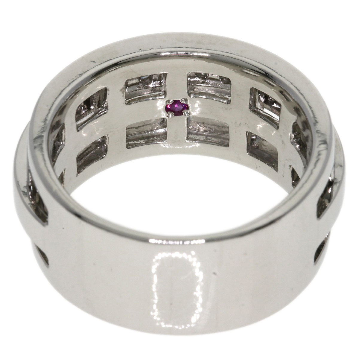 CELINE Ruby Diamond Ring Platinum PT900 Ladies [Used]
