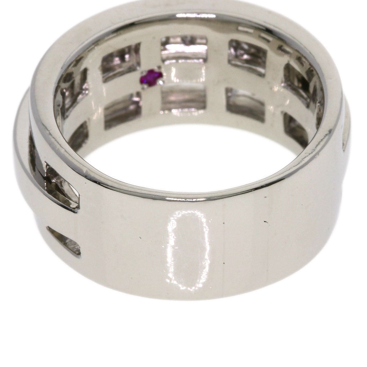 CELINE Ruby Diamond Ring Platinum PT900 Ladies [Used]