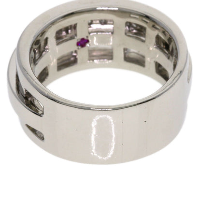 CELINE Ruby Diamond Ring Platinum PT900 Ladies [Used]