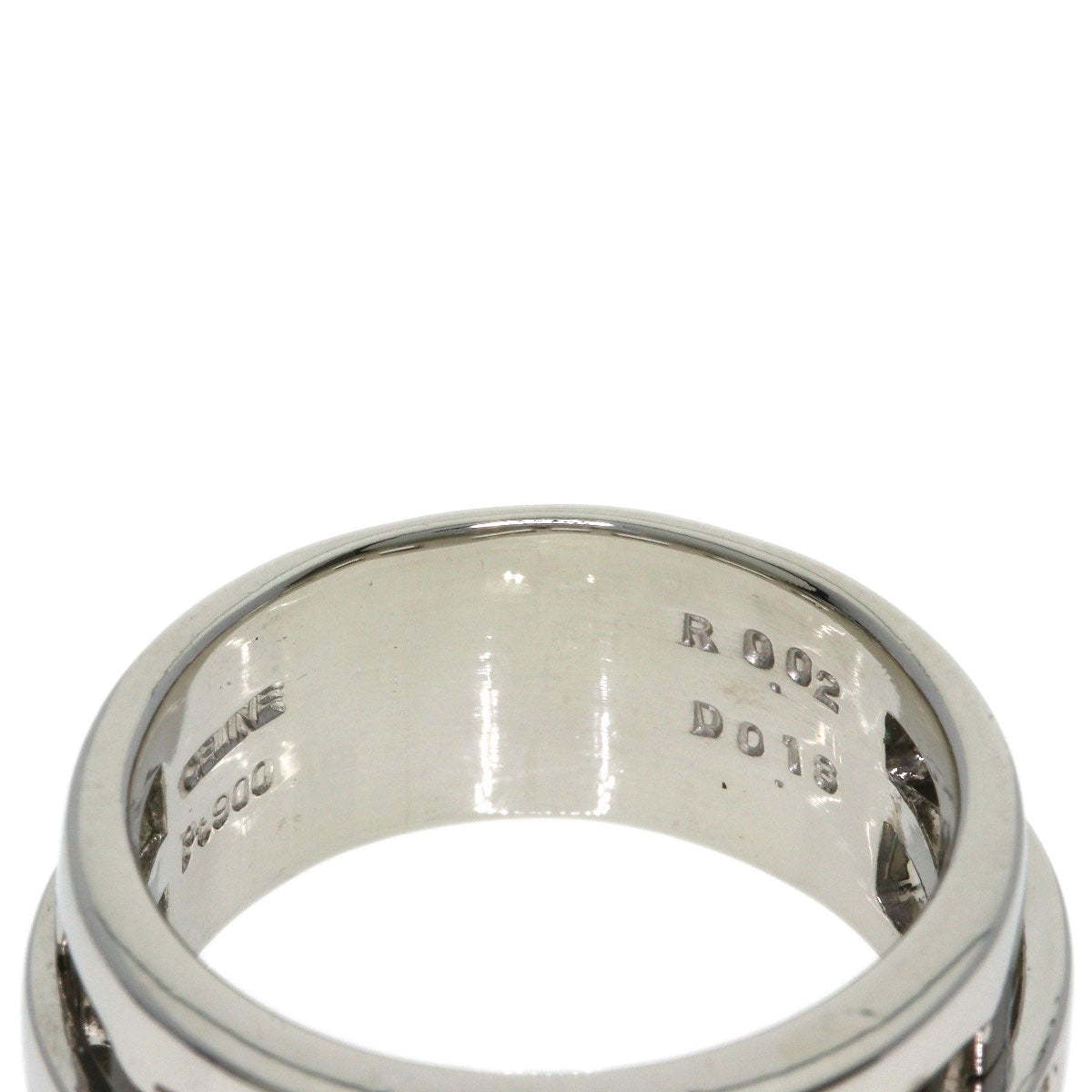 CELINE Ruby Diamond Ring Platinum PT900 Ladies [Used]