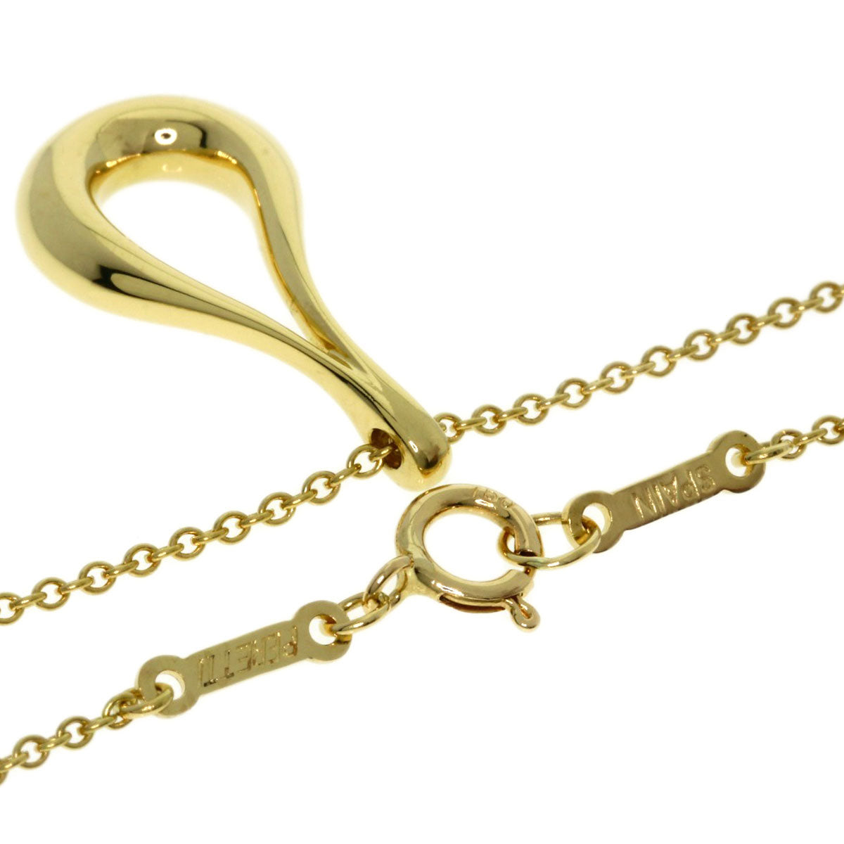 TIFFANY&Co. teardrop Necklace K18 Yellow Gold Ladies [Used]