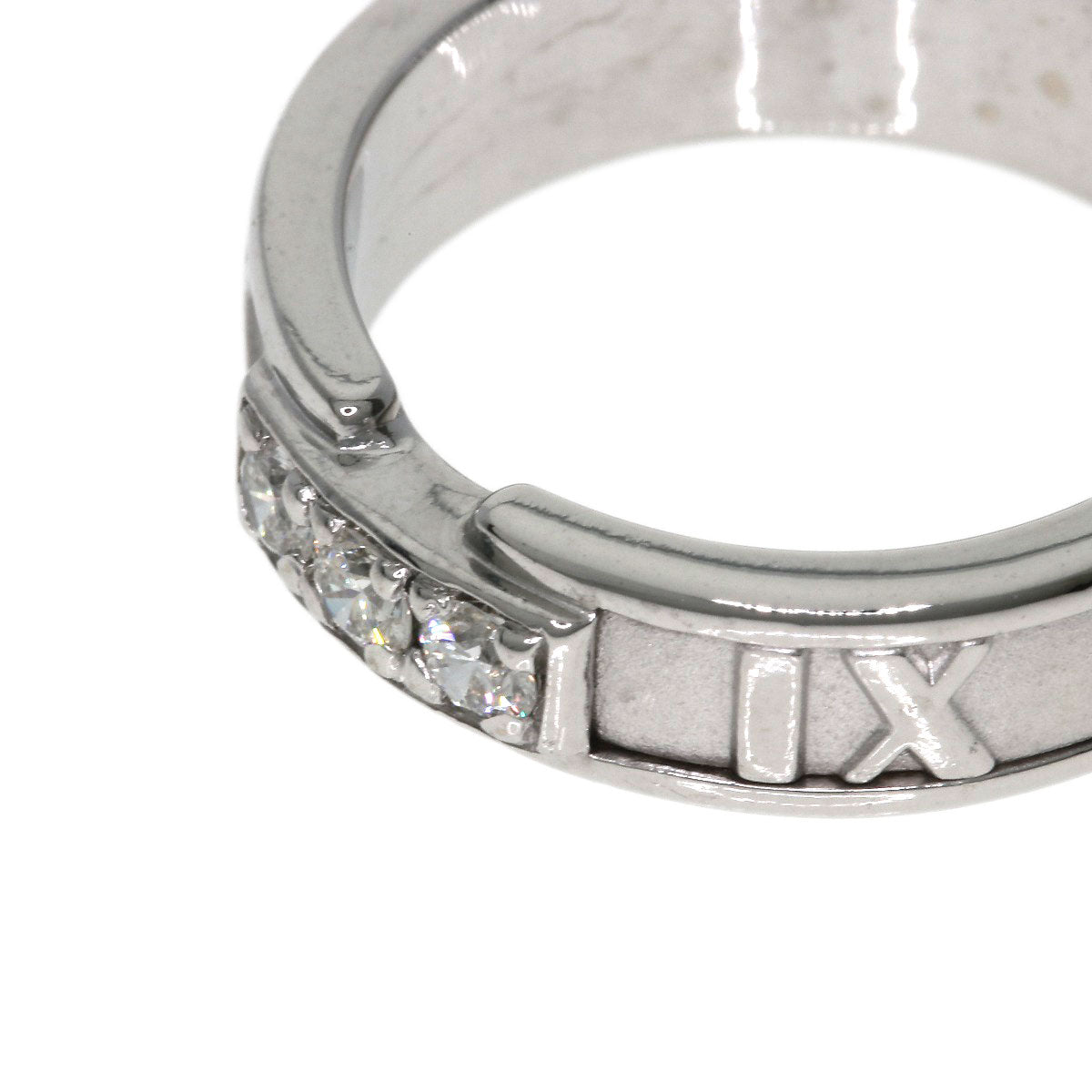 TIFFANY&Co. Atlas 3P Diamond Ring K18 White Gold Ladies [Used]