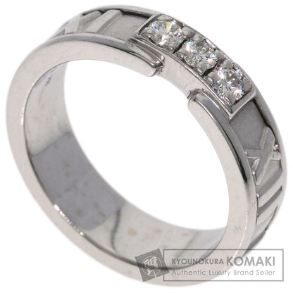 TIFFANY&Co. Atlas 3P Diamond Ring K18 White Gold Ladies [Used]