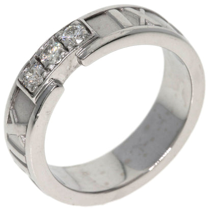 TIFFANY&Co. Atlas 3P Diamond Ring K18 White Gold Ladies [Used]