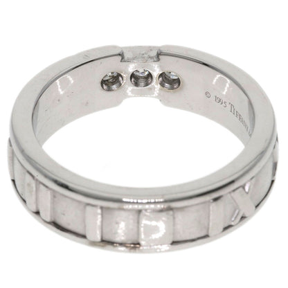TIFFANY&Co. Atlas 3P Diamond Ring K18 White Gold Ladies [Used]