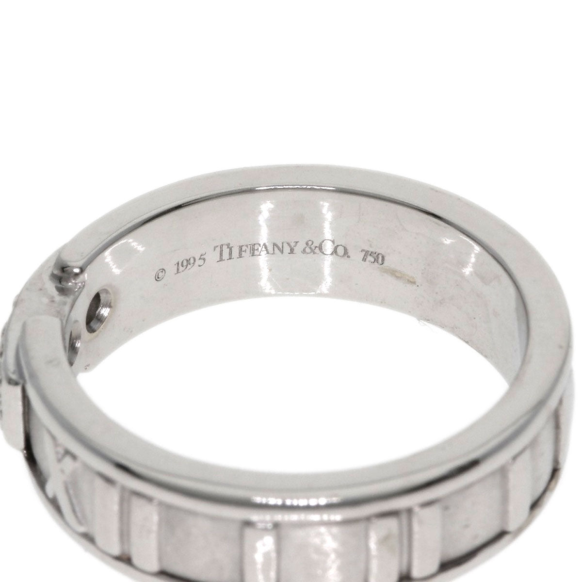 TIFFANY&Co. Atlas 3P Diamond Ring K18 White Gold Ladies [Used]