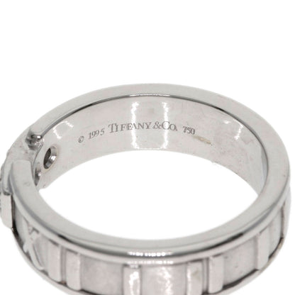 TIFFANY&Co. Atlas 3P Diamond Ring K18 White Gold Ladies [Used]