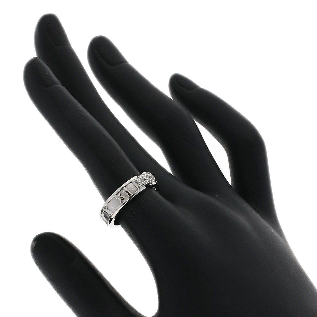 TIFFANY&Co. Atlas 3P Diamond Ring K18 White Gold Ladies [Used]